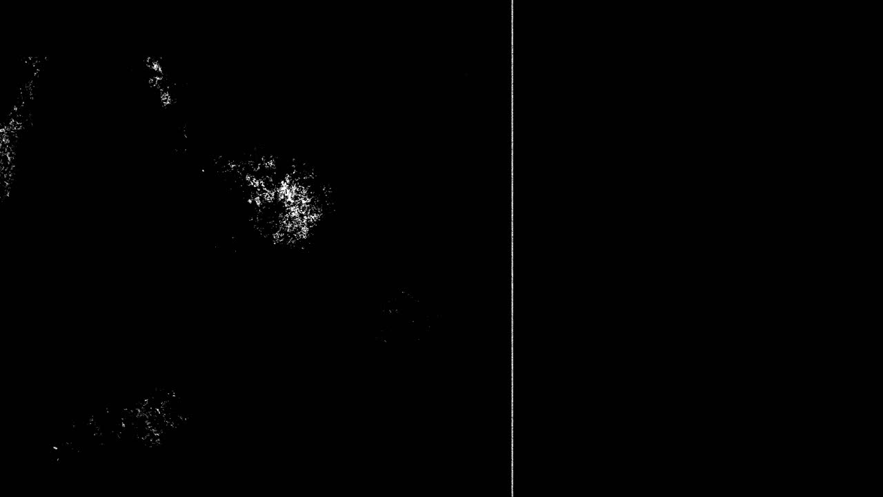 White Dust Particles and Scratches Overlay on Black Background