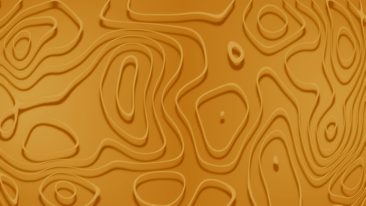 잔잔한 연속 도형 루프를 형성하는 액체 주황색 선의 애니메이션