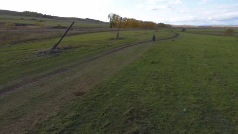 horseback riding in the countryside