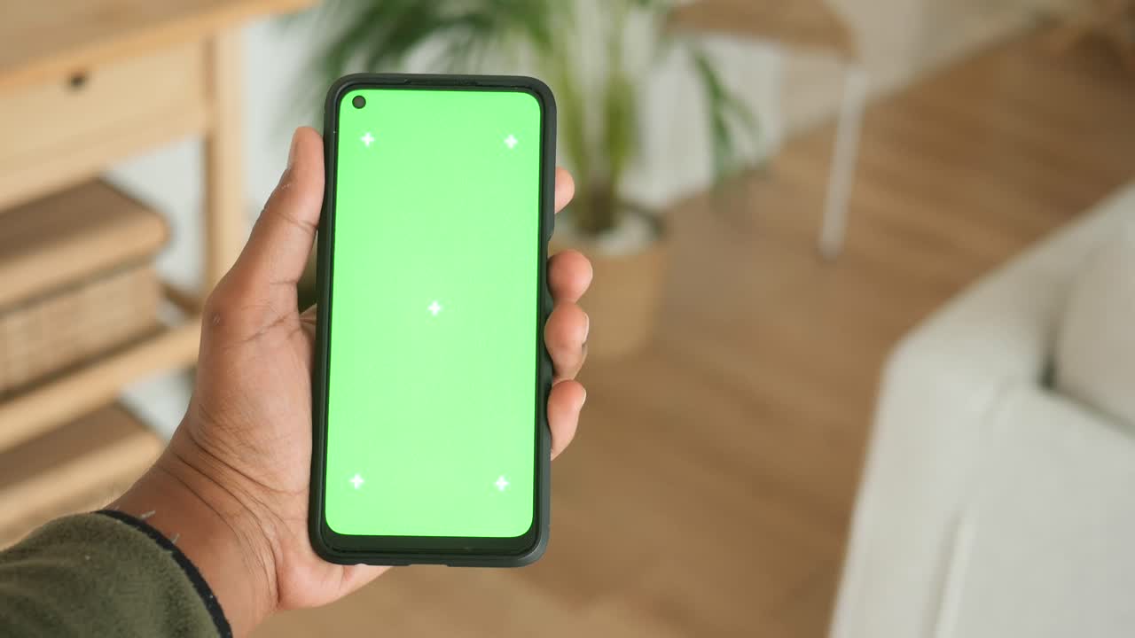 Phone with green screen
