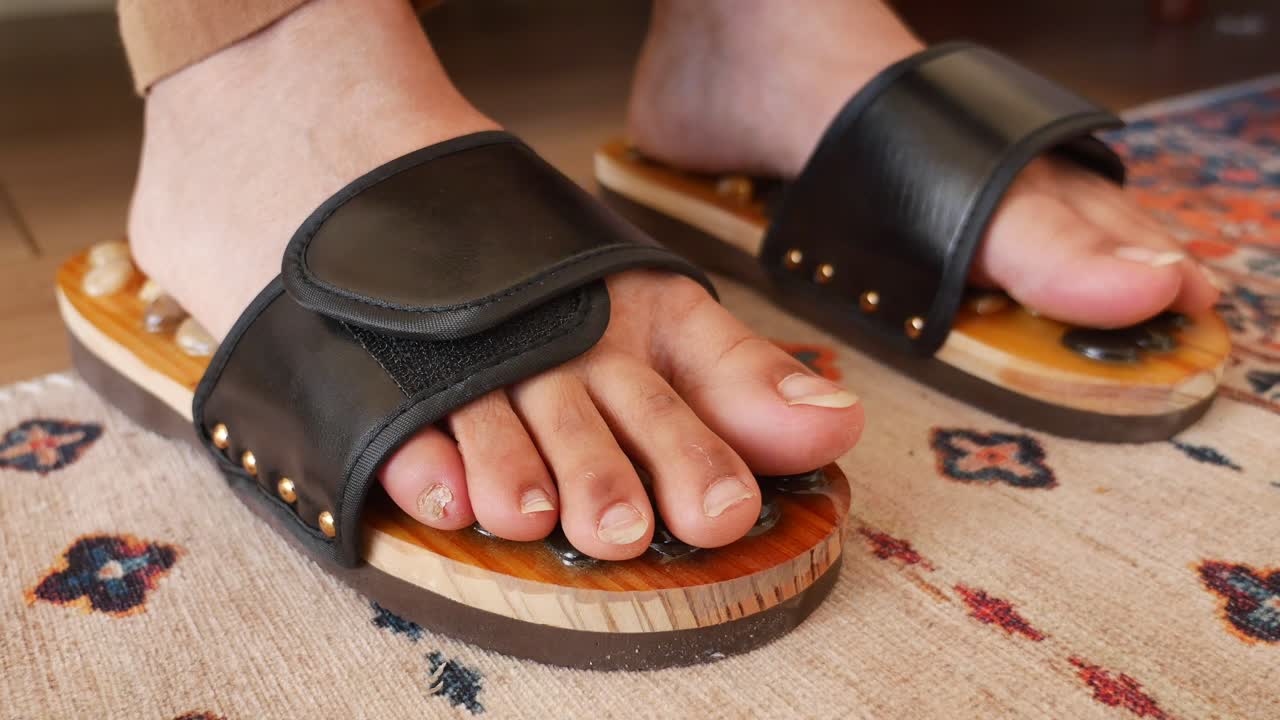 zapatillas de acupresión para masaje de pies y reflexología