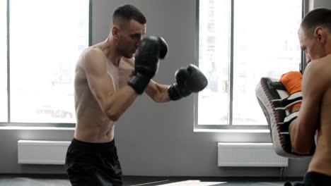 sesión de entrenamiento de boxeo