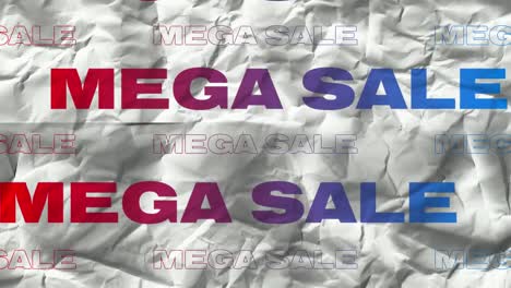 Animation-Des-Mega-Sale-Textes-In-Wiederholung-Auf-Weißem-Hintergrund
