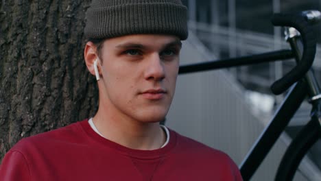 young man in urban setting