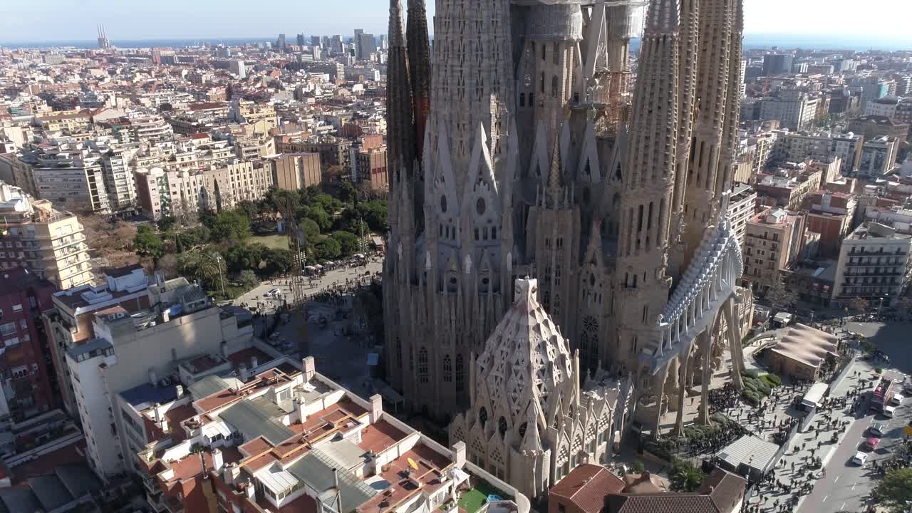 Sagrada Familia Church And City of Barcelona
