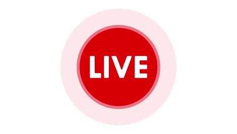 live stream sign. red button, symbol  of live streaming, online stream emblem, broadcasting.