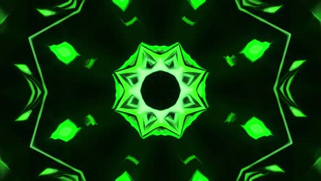 patrón de caleidoscopio verde abstracto