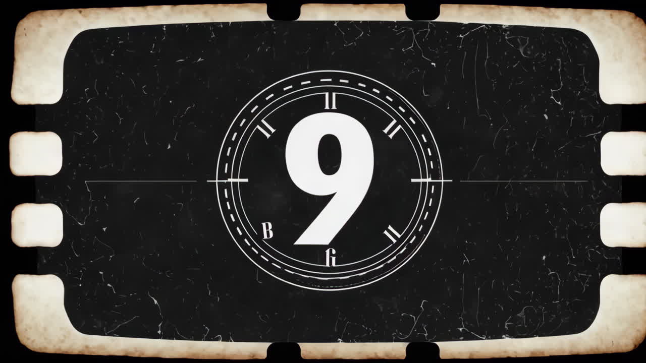 Vintage Film Reel Countdown Timer