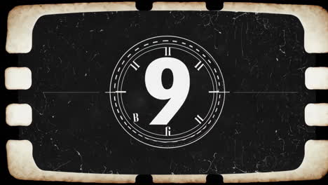 vintage film reel countdown timer