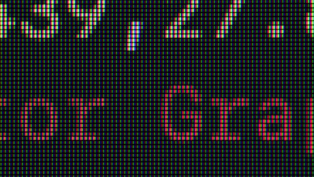 Close-up of a computer screen displaying numbers