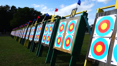 targets for archery. shooting in the summer.