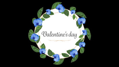 animation of a valentines day card with flowers on black background