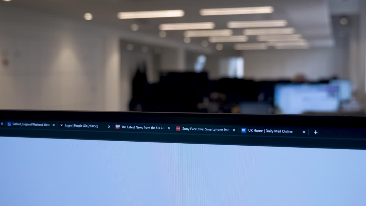 A close up shot of laptop screen where few tabs are seen opened on the display