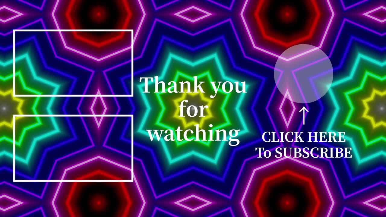 patrón de signo de neón tarjeta de finalización pantalla de finalización gráficos de movimiento