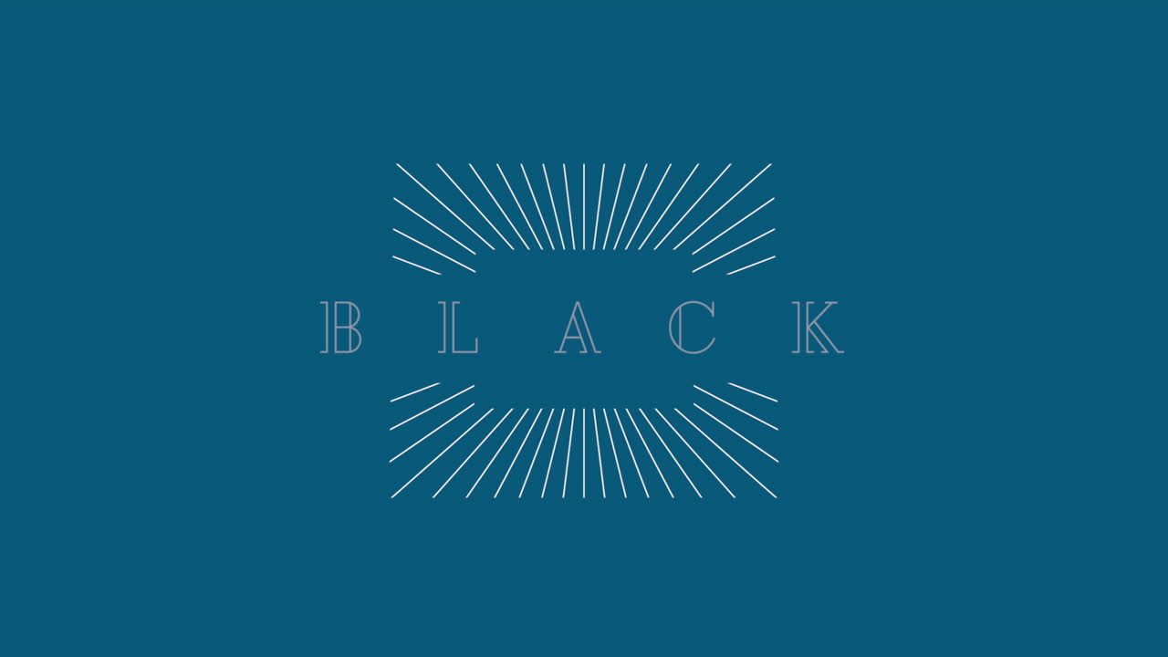 Modern Black Friday text with lines on blue gradient
