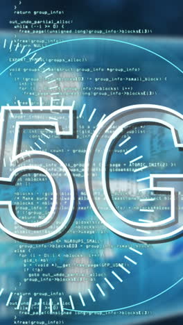 animação de texto 5g, varredura de escopo e processamento de dados em ecrãs