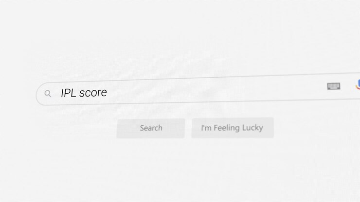 Searching for IPL score on Internet browser