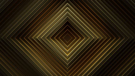 rombos concéntricos dorados con efecto ondulado bucle sin costuras animación de renderización 3d