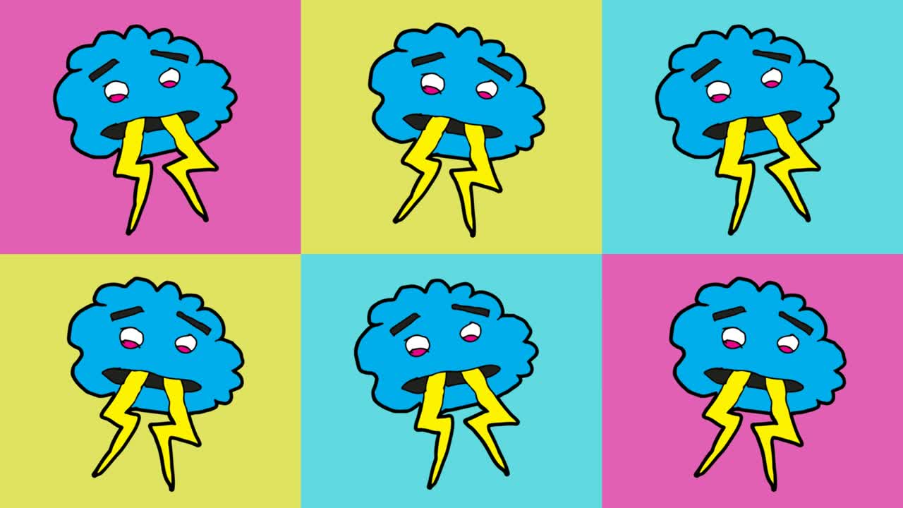 niños dibujando arte pop fondo sin costuras con tema de relámpago