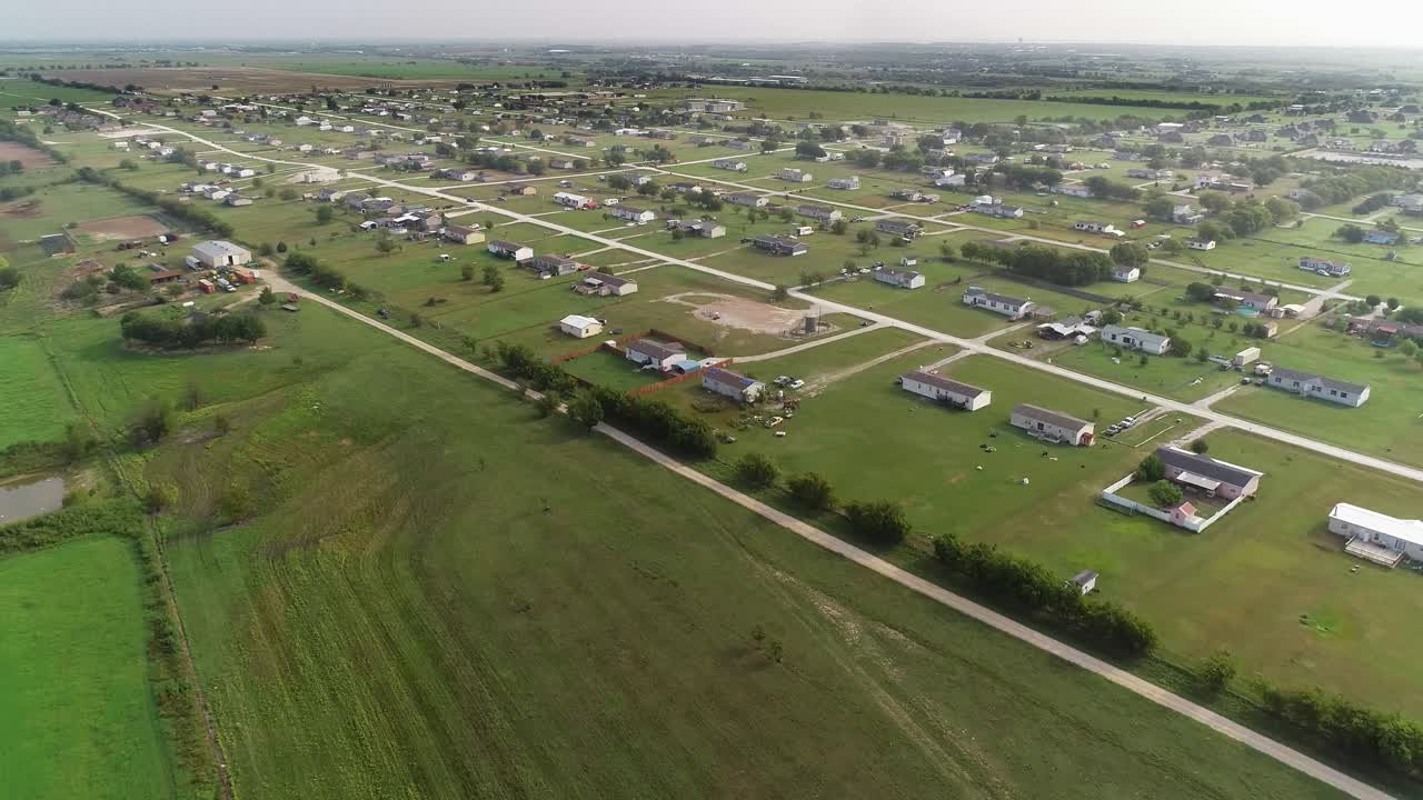 Aerial view of the town of DISH in Texas
