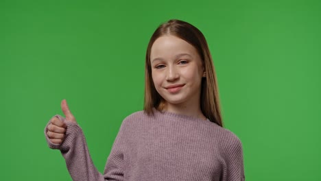 Girl Giving Thumbs Up