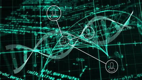 Animación-De-La-Cadena-De-ADN-Durante-El-Procesamiento-De-Datos.