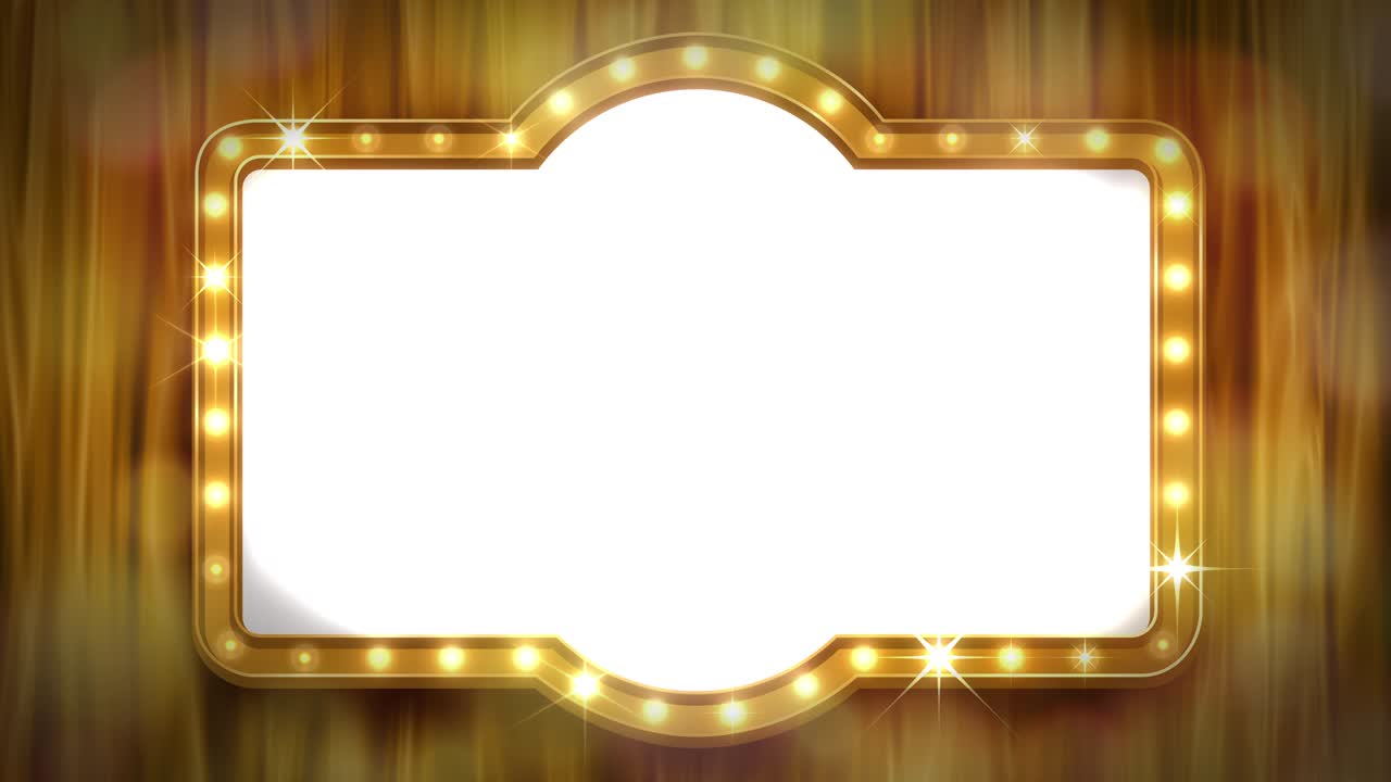 극장 표지판과 커튼 [루프]