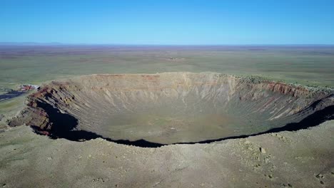 una increíble antena de ángulo alto del cráter de meteorito arizona 1