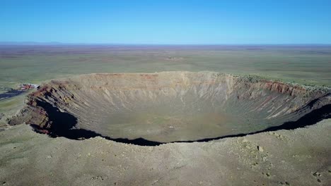 an incredible high angle aerial of meteor crater arizona 1