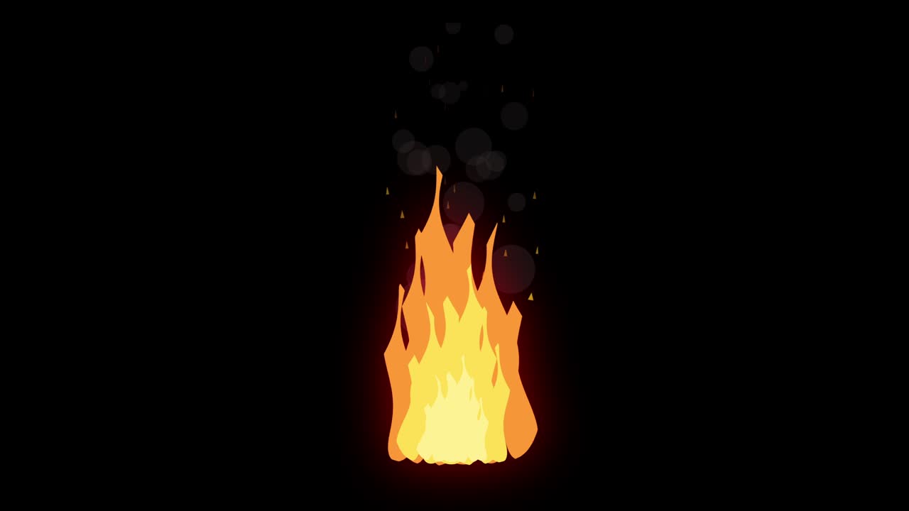 Cartoon flame animation. | Premium Stock Video Footage