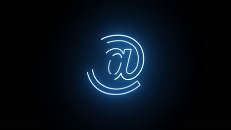 neon at symbol