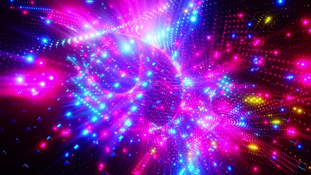 un diseño colorido y abstracto con luces brillantes y colores de neón. animación en bucle