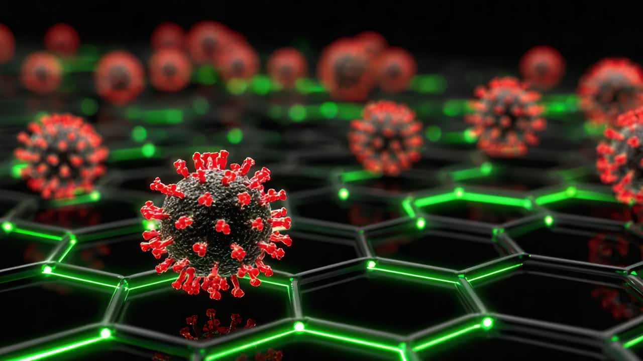 Microscopic Visualization of Virus Particles Interacting with a Nanostructured Surface, Highlighting the Complex Relationship Between Pathogens and Materials