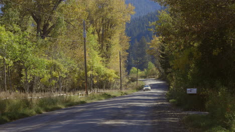 car driving on a backcountry road 4k