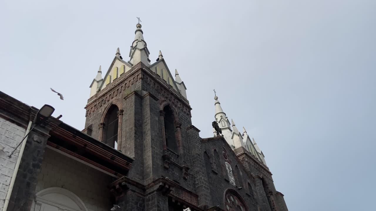 Baños Ecuador Church of the Virgin of the Holy Water catholic cathedral exterior