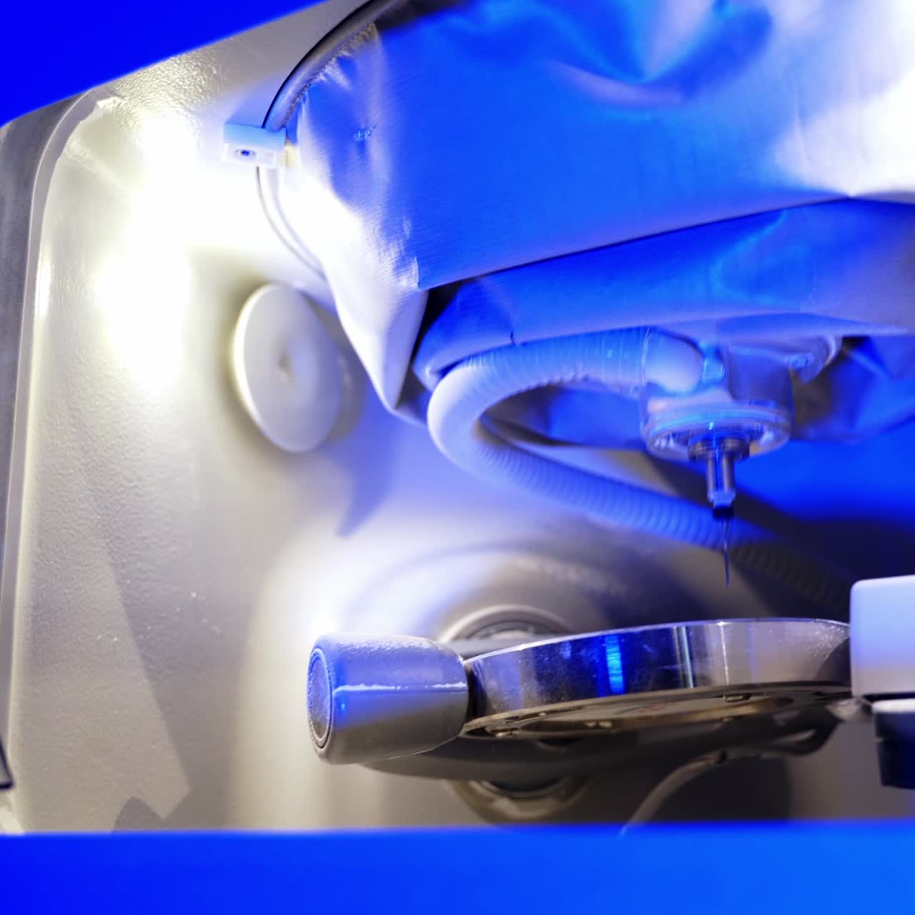 Dentist working on dental prosthesis