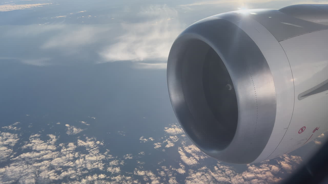 vista del motor del avión desde arriba