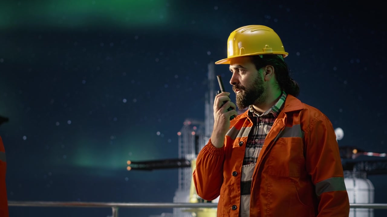 Radiokoordinering, global energiblokade og boreplatformsarbejder.
