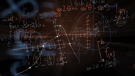 ecuaciones matemáticas flotando contra un fondo negro