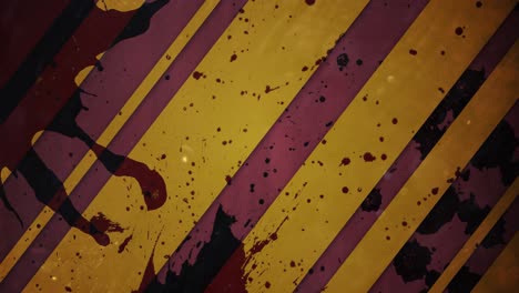 Animation-Von-Violetten-Farbstreifen-Auf-Gelbem-Hintergrund