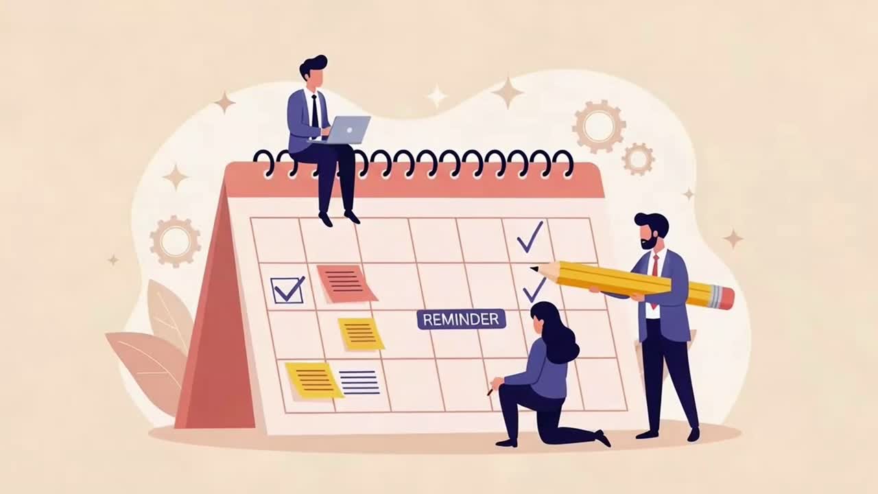 Business Team Collaborating on a Schedule and Planning Important Events