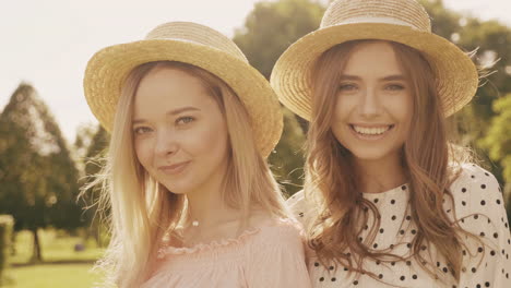 two friends enjoying a sunny day