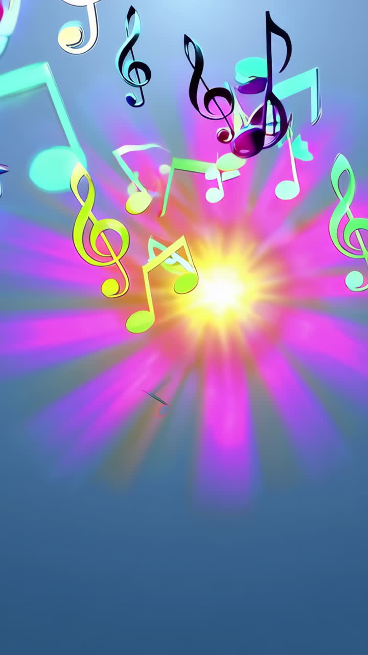 Colorful Abstract Music Notes