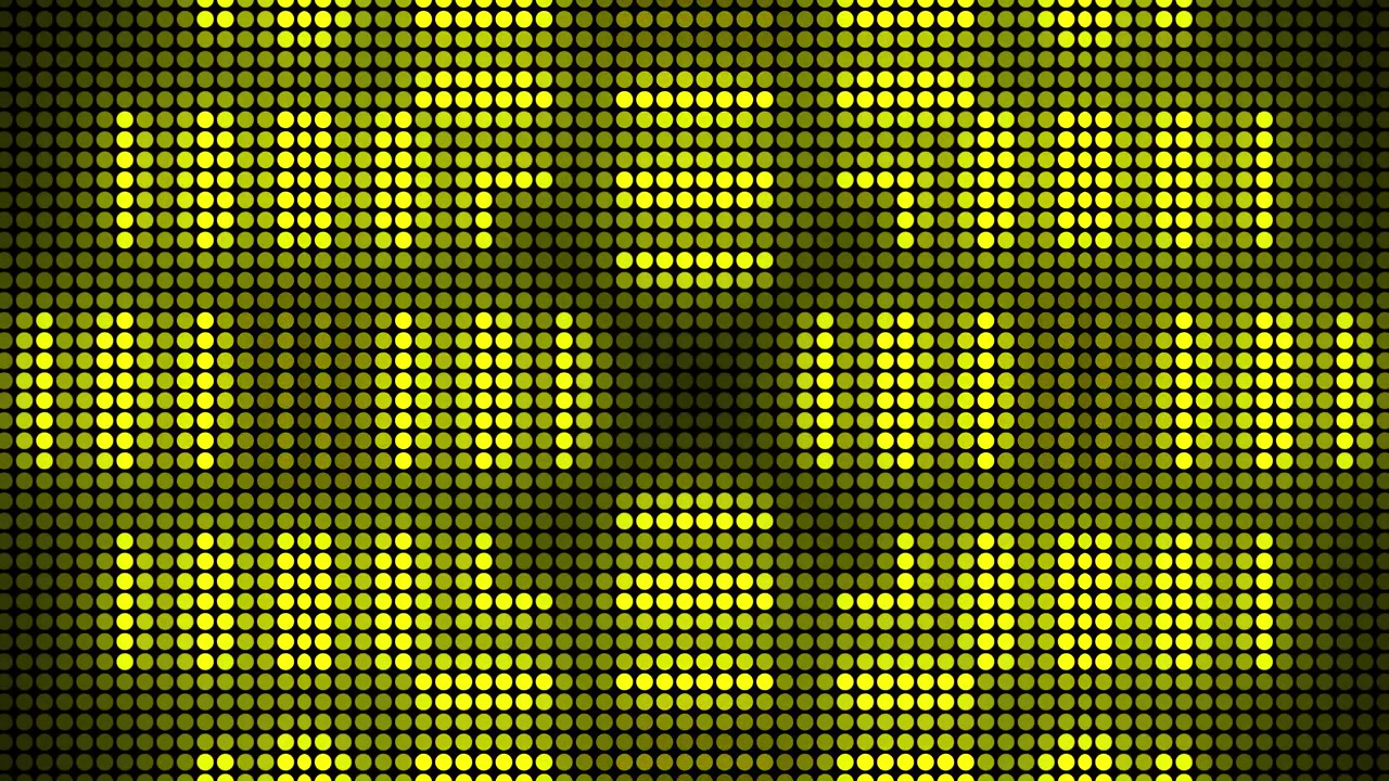 Abstract Yellow Dot Pattern on LED Display