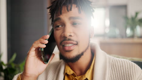 man talking on mobile phone