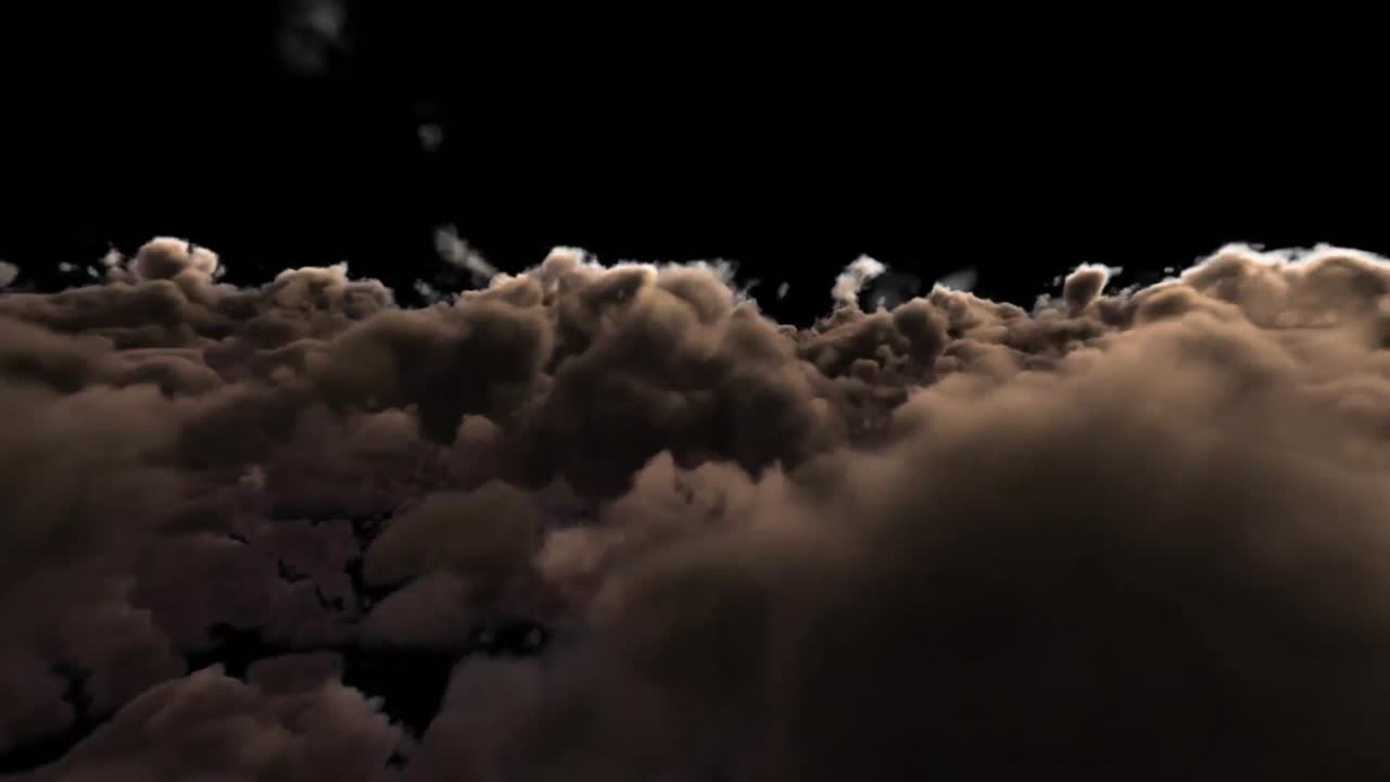 폭풍 회색 구름이 하늘을 움직이고 있습니다.