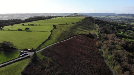 aerial over hartridge hill in east devon