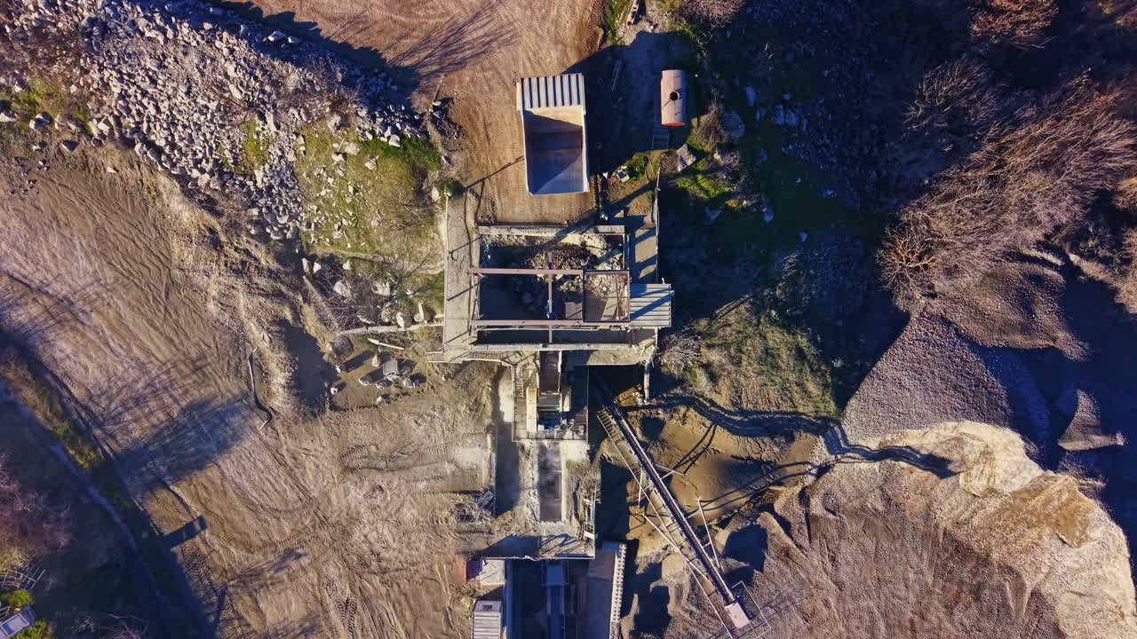 Exploring the remnants of a forgotten construction site lost in nature's embrace at dawn