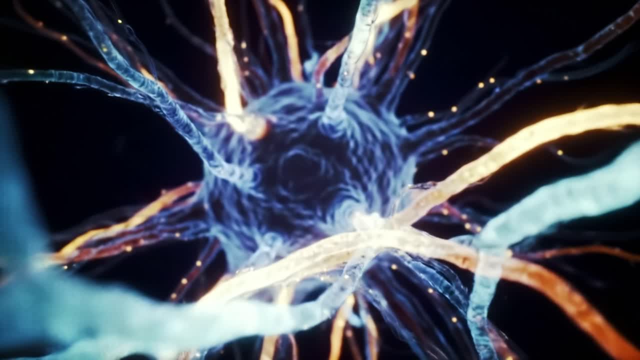 vista detallada de una neurona