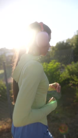 woman jogging outdoors